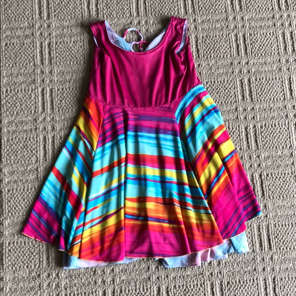 Girls reversible twirly girl dress